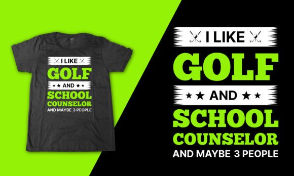 A Designer's Take on the School Counselor Golf Slogan Design