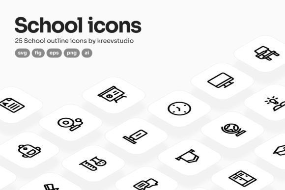 A Designer’s Take on School Line Icons for Embroidery