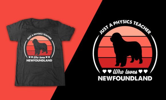 A Physics Teacher's Embroidered Newfoundland T-shirt