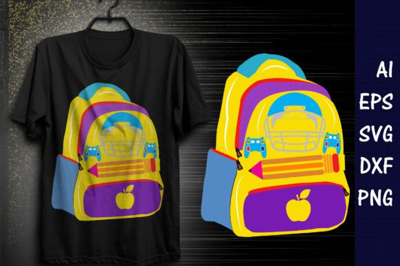 A Timeless School T-Shirt Design for Modern Embroidery